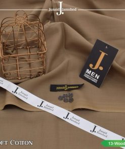 J. Cotton Suit for Men Unstitched Wooden Color Soft Cotton Fabric