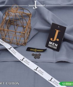 J. Cotton Suit for Men Unstitched | Grey Color Soft Cotton Summer Wear