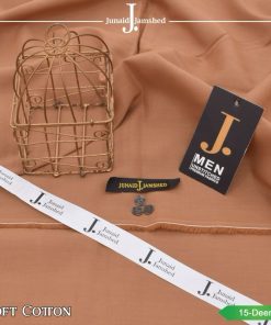 J. Cotton Suit for Men Unstitched Deer Color Soft Cotton Fabric
