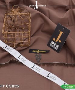 J. Cotton Suit for Men Unstitched Deep Taupe Color Soft Cotton Fabric