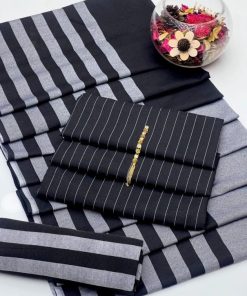 The shirt is made from high-grade Multani Khaddi Susi cotton with khaddar lining, ensuring warmth during cold weather. The fabric feels smooth on the skin and maintains its structure even after repeated use.