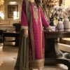 Asim Jofa AJ-624 fully heavy embroidered chiffon 3 piece unstitched suit with malai trouser
