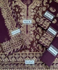 sim Jofa has long been celebrated for translating traditional artistry into contemporary luxury. The AJ-622 embroidered chiffon suit is a shining example—designed to captivate, crafted to endure, and styled to impress.