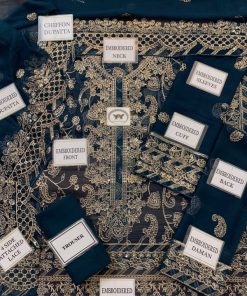 Asim Jofa embroidered chiffon suits are synonymous with elegance and class. The AJ-621 design is no exception. This suit is thoughtfully created for women who appreciate fine embroidery, premium fabrics, and flawless detailing.