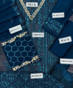 The embroidery on the dupatta complements the shirt perfectly, while the appliqué borders on all four sides give it a regal, complete look. Whether draped traditionally or styled modernly, this dupatta enhances the overall charm of the ensemble.