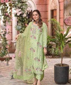Aneelas 1A-01 luxury lawn heavy embroidered 3 piece suit Eid collection 2026