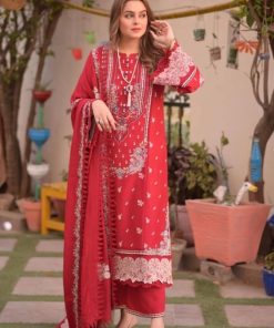 Aneelas 1A-02 luxury lawn heavy embroidered 3 piece suit Eid collection 2026