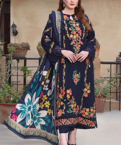 Aneelas 1A-03 luxury lawn heavy embroidered 3 piece suit with digital printed Monark dupatta Eid 2026