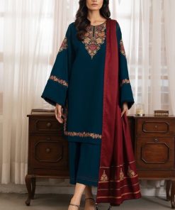 Jazmin 1A-07 luxury lawn heavy embroidered 3 piece suit with lawn dupatta Eid 2026