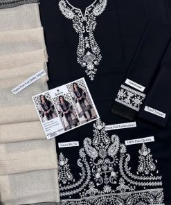 The Jazmin IA-18 Luxury Airjet Lawn Collection is a fresh, premium festive design crafted for women who want rich embroidery with ultra-light summer comfort. Made in Airjet Lawn 90/70, this suit delivers a cooler, smoother feel—perfect for Eid Collection 2026, daytime festivities, and elegant gatherings.