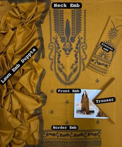 The Aisling AS-632 Luxury Lawn Collection is a beautifully balanced festive design created for women who love elegant embroidery with everyday comfort. This outfit is crafted in premium Lawn 90/88, making it ideal for Eid Collection 2026, summer gatherings, and graceful daytime occasions.