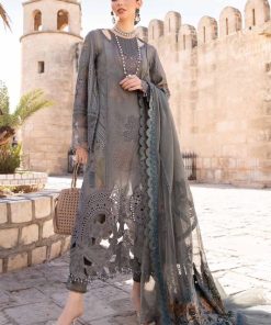 Maria.B MB-630 luxury lawn fully heavy embroidered 3 piece suit with net dupatta