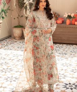 Vanya VN-632 Embroidered Digital Swiss Lawn 3 Piece Suit with Organza Dupatta