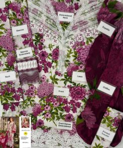 The MARIA.B MB-633 Lawn & Chiffon 3 Piece Suit by Al Nisa Embroidery Collection is a perfect choice