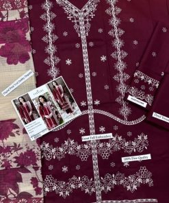 The Farasha IA-28 Luxury Lawn Collection Heavy Embroidered 3 Piece Suit is designed for women who seek premium summer fashion with rich embroidery and breathable comfort