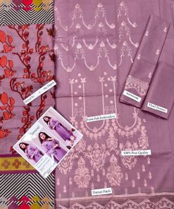 3 piece unstitched suit delivers both comfort and luxury. With refined embroidery and a stylish printed dupatta,
