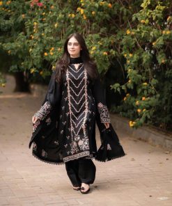 Qalamkar IA-34 Luxury Lawn Heavy Embroidered 3 Piece Eid Suit