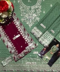 The Asim Jofa AJ-634 Premium Heavy Embroidered Chiffon Suit is a masterpiece designed for women who seek luxury, elegance, and designer craftsmanship in festive and wedding wear. This premium ensemble reflects the signature grandeur of Asim Jofa, known for producing outfits that combine traditional artistry with modern sophistication.