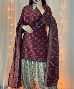 Bin Saeed BS-207 unstitched 3-piece summer lawn suit for women