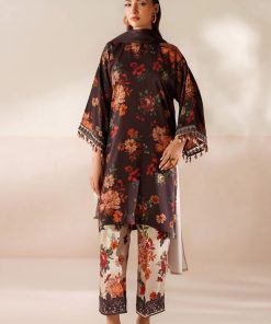 Baroque BR-212 unstitched 3-piece digital lawn suit for women