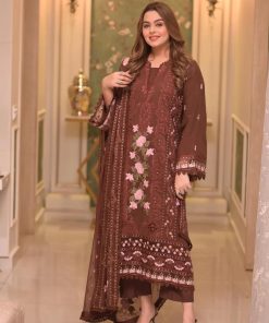Aneela’s IA-91 luxury lawn 9mm sequence embroidered ladies suit
