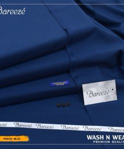 Bareeze men pastel blue wash and wear unstitched suit