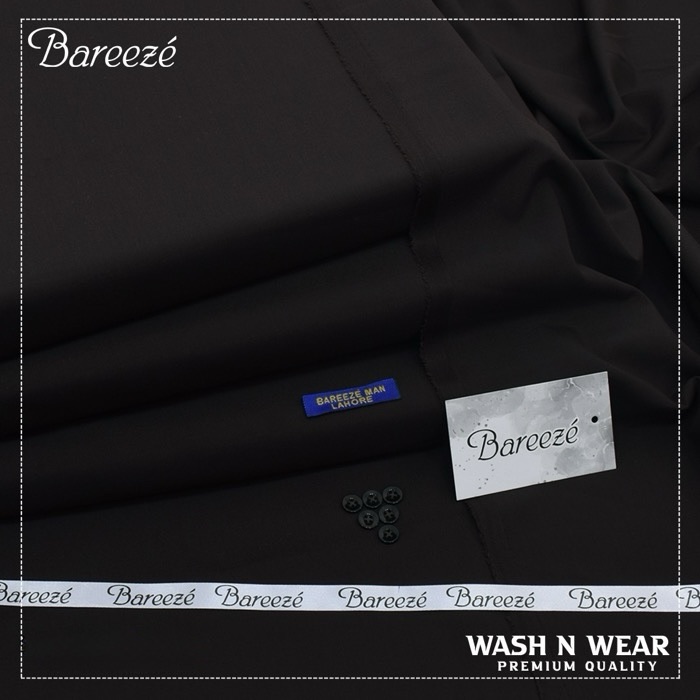 Bareeze Men Black Summer Wash and Wear Unstitched Suit