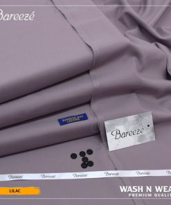 Bareeze men lilac wash and wear unstitched suit