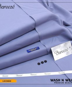 Bareeze men lavender wash and wear unstitched suit