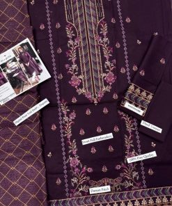 The Asim Jofa IA-56 Luxury Lawn Collection is crafted for women who admire high-end designer embroidery, premium lawn fabric, and graceful summer fashion. This 3 piece unstitched lawn suit features full heavy embroidery paired with an elegant voil dobby dupatta, making it a perfect choice for Eid wear, festive gatherings, and refined daytime events.