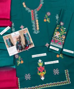 Crafted from high-quality lawn fabric, this suit offers a lightweight feel, smooth texture, and excellent breathability, perfect for warm weather. The dyed lawn back ensures durability and long-lasting color freshness.