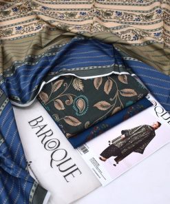 The shirt features a digitally printed lawn design with crisp patterns and rich tones. Digital printing enhances clarity and detail, giving the outfit a refined and contemporary look. The balanced print layout makes it suitable for women of all ages and allows easy stitching in straight-cut, A-line, or modern silhouettes.