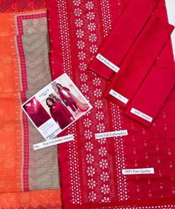 Maria.B IA-66 Luxury Lawn 3 Piece Suit is a beautifully designed ladies unstitched lawn suit, perfect for the summer season. This suit is ideal for women who want a luxurious look with all-day comfort. The soft lawn fabric and elegant embroidery make it suitable for casual wear as well as semi-formal occasions.