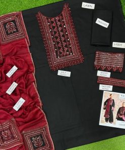 Vanya IA-69 Luxury Lawn 3 Piece Suit is a beautifully designed ladies unstitched lawn suit, perfect for women who prefer subtle luxury with detailed embroidery. This outfit is ideal for summer wear, offering comfort, elegance, and a refined festive look.