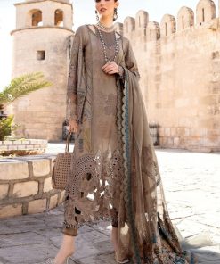 MARIA.B MB-635 Luxury Lawn Fully Embroidered Schiffli 3 Piece Suit