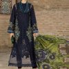 Maria.B Chikankari Embroidered Cotton 3 Piece Suit with Silk Dupatta