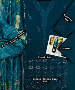 Florent IA-85 Luxury Lawn 3 Piece Suit is a beautifully crafted ladies unstitched lawn suit, designed for women who love traditional chikankari embroidery with a modern printed dupatta. This outfit is ideal for summer wear, offering comfort, elegance, and a premium designer look.