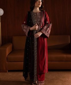 Laam IA-84 luxury lawn embroidered ladies suit with cotton net dupatta