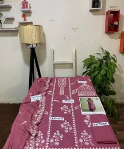 Cross Stitch IA-81 Luxury Lawn 3 Piece Suit is a beautifully crafted ladies unstitched lawn suit, designed for women who prefer premium embroidery with guaranteed quality fabric. This outfit is perfect for summer wear, offering comfort, elegance, and a refined designer appearance.