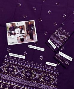 The Maria.B MB-79 2 Piece Embroidered Lawn Suit is a beautifully designed outfit that blends elegance with comfort. Created for women who appreciate fine detailing and premium quality, this design reflects the timeless charm of Maria B designer lawn suits. It is an ideal option for Eid celebrations, festive gatherings, and summer formal events.