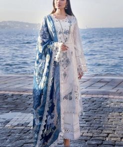 Adan's Libas AL-638 Chikankari Cotton Lawn Suit with Silk Dupatta