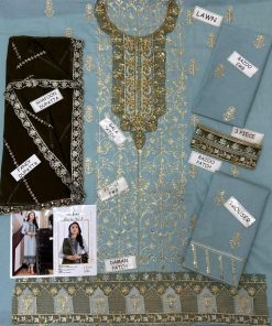 Asim Jofa IA-102 Luxury Lawn 3 Piece Suit is a high-end ladies unstitched lawn suit, designed for women who love handcrafted embroidery with rich festive detailing. This elegant outfit is perfect for Eid, weddings, and formal gatherings.