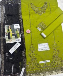 Batik IA-99 Lawn Hit Code Luxury 3 Piece Suit is a premium ladies unstitched Airjet lawn suit, specially designed for women who want heavy embroidery with guaranteed fabric quality. This outfit delivers elegance, comfort, and a high-end designer appearance, perfect for summer and festive wear.