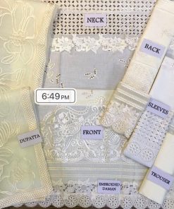 The Mushq MS-644 Premium Version 3 Piece Suit is a luxurious expression of traditional chikankari embroidery blended with modern festive elegance. Designed for women who appreciate fine detailing and premium quality, this ensemble is perfect for Eid celebrations, festive gatherings, formal events, and semi-wedding occasions.