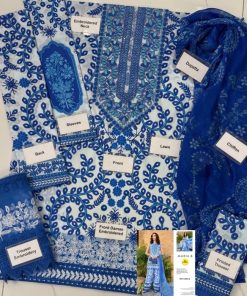 Maria.B IA-104 Printed Lawn 3 Piece Suit is a beautifully designed ladies unstitched lawn suit, perfect for women who love vibrant prints combined with elegant embroidery patches. This outfit offers a fresh summer look with a graceful designer finish.