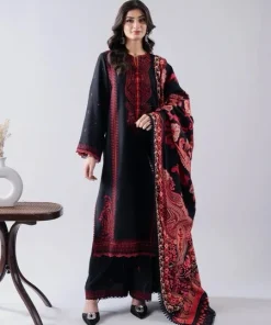 Faiza Faisal IA-111 Lawn Full Heavy Embroidered 3 Piece Suit With Digital Print Voil Dobby Dupatta