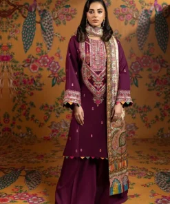 Faiza Faisal IA-109 lawn heavy embroidered ladies suit with digital print dupatta