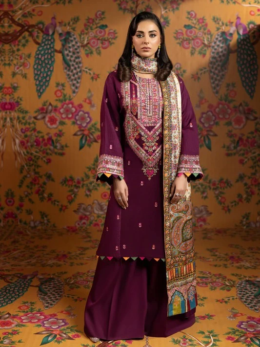Faiza Faisal IA-109 lawn heavy embroidered ladies suit with digital print dupatta