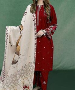 Aisling IA-114 heavy embroidered lawn 3 piece suit with digital dupatta