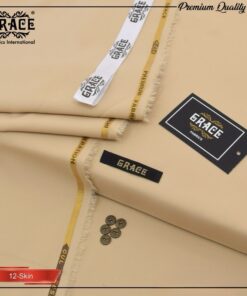 Grace Summer Skin Color Wash & Wear Men Unstitched Suit Fabric